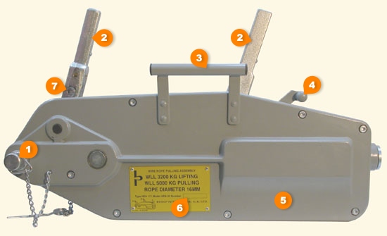 wire rope pulling assembly